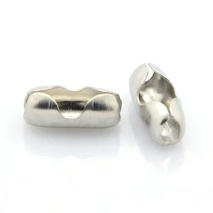 1000pcs Stainless Steel Ball Chain Connectors Bulk Jewelry Findings 7mm 2mm Hole - Picture 1 of 1