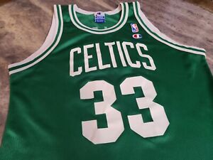 Vtg 90s Champion NBA Boston Celtics #33 Larry Bird Jersey Sz 40 Basketball 🏀 