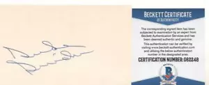 DUKE SNIDER BROOKLYN DODGERS SIGNED 3X5 INDEX CARD BECKETT G62248 - Picture 1 of 2