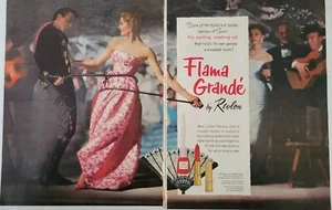 1959 Revlon Flama Grande Spanish dance Futurama Van Cleef Arpels lipstick ad - Picture 1 of 1