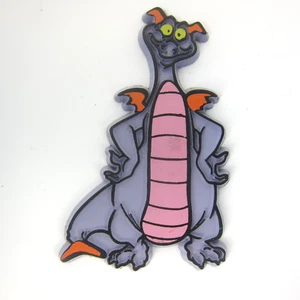Vintage 1982 Walt Disney World Epcot Figur Drache Maskottchen Kühlschrankmagnet - Bild 1 von 8