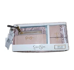 Jessica Simpson ZA Wallet & Card Case 2 Piece Gift Box Set Powder Blush Pink - Picture 1 of 8