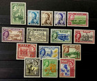 FIJI, BRITISH: 1954-56 UNUSED STAMP SET SCOTT #147-62 CV $117 ALL SOUND