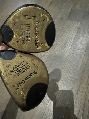 2 Vintage Graphite Gold Master Grip golf club heads 5&3 - Image 1 of 4