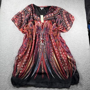 MPH Collection Dress Womens 2X Kaftan Caftan Cover Up Midi Lined Mrs Roper NWT - Picture 1 of 13