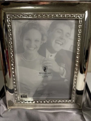 Waterford Powerscourt Bevel Silver Plate Frame 5" x 7" Wedding Christmas Gift - Image 1 of 4