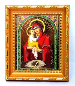 Ikone GM von Pochaev geweiht икона Богородица Почаевская освящена 14,5x13x1,7 cm - Picture 1 of 3