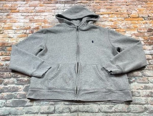 Polo Ralph Lauren Hoodie XL 18/20 Gray Full Zip Sweatshirt Preppy Outdoor Boys - Picture 1 of 11