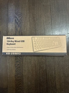 New iMicro KB-US9813 104-KEY WIRED USB KEYBOARD - Picture 1 of 2