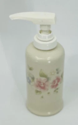 Dispensador de jabón loción de gres rosa té Pfaltzgraff vintage Foto 1 de 4