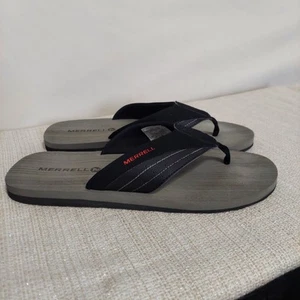 Merrell Flip Flop Sandals size 12 Men Black Red Gray - Picture 1 of 8