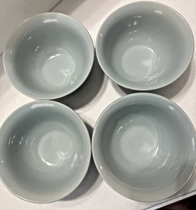 Set of 4 Martha Stewart Everyday gray/green soup/cereal/dessert bowls - 6" - Picture 1 of 3