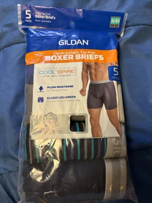 Gildan Men’s Boxer Briefs 5 Pack XL - Image 1 of 3