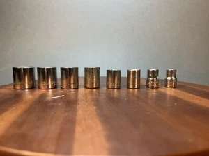 8pc Craftsman SAE Full Socket Set 3/8" Drive 12 Point Shallow -EE- 3/8" - 13/16" - Picture 1 of 6