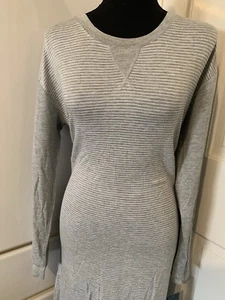 Ralph Lauren Women Long sleeve Grey Striped Sleep Shirt XS Brand New With Tags - Picture 1 of 9