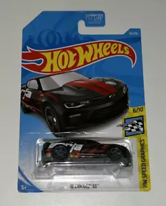 Camaro SS 2016 negro Borla HW Speed Graphics 6/10 coche fundido a presión 82/250 Hot Wheels - Imagen 1 de 2