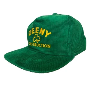Deeny Construction Clover Green Corduroy Seattle Snapback Hat One Size Mens - Picture 1 of 11