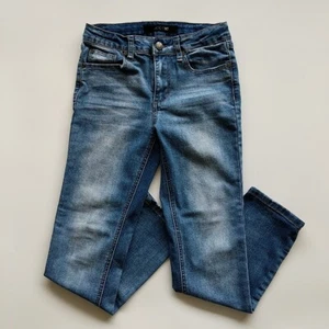 Joe's Jeans Slim Fit Girls Size 10 Medium Wash Stretch Adjustable Waist Blue EUC - Picture 1 of 14