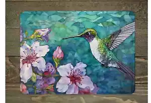 Beautiful Hummingbird Glass Cutting Board, 3 Size Choices - Picture 1 of 6