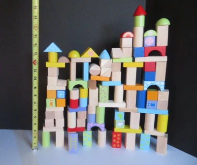 VINTAGE Stackers Mini Blocks *VIDEO* 101 Piece Set Creative Shapes And Colorful - Image 1 of 4