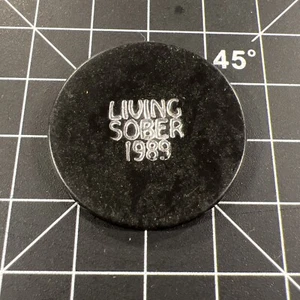 Al-Anon Living Sober 1989 Vintage Chip Medallion AA Alcohólicos Anónimos - Imagen 1 de 2
