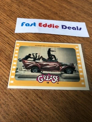 TOPPS 1978 THE GREASE THE MOVIE BUBBLEGUM STICKER CARD 14 GREASED LIGHTNING - Image 1 of 2