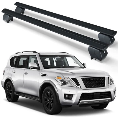 300LBS Roof Rack Cross Bars Adjustable & Lockable For Nissan Armada 2017-2024 Foto 1 de 4