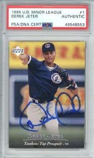 1995 Upper Deck Minor League 1 Derek Jeter Auto Signed PSA 
