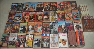 50+ Vintage WESTERNS CLASSICS VHS NEW Factory Sealed Tape Lot WAYNE EASTWOOD - Picture 1 of 13