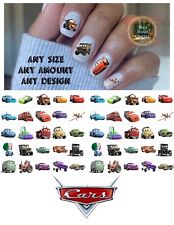 Disney Cars Waterslide Nail Decals Set Of 50  can be used on hot wheels 1:64  
