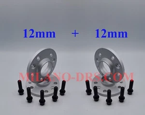 KIT 4 DISTANZIALI RUOTA 12+12mm ALFA ROMEO GIULIA + BULLONI BLACK - Imagen 1 de 1