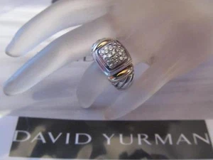 Anillo David Yurman Pave de oro 18K y plata esterlina de diamantes - Imagen 1 de 10