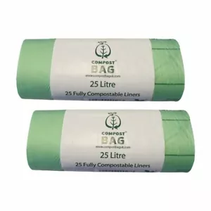 25 Litre x 50 CompostBag Compostable Food Waste Caddy Liner Bin Bags (25L) - Picture 1 of 1