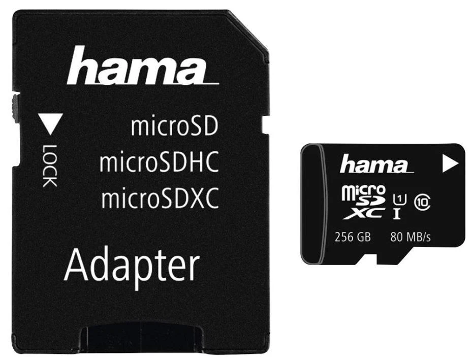 HAMA - 256GB Class 10 MicroSDXC UHS-I Memory Card 80MB/s - Image 1 of 1