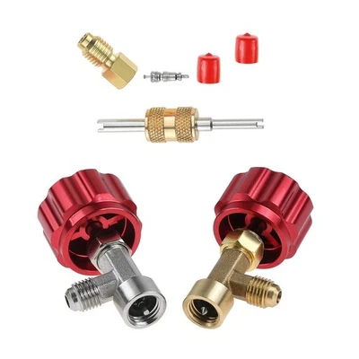 R134A Can Tap Valve Self-Sealing & Puncture Style With Adapter A/C Repair Part - Image 1 of 4