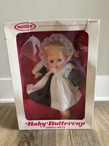 Vintage Horsman Baby Buttercup 3555 Puppe 14" Getränke nass waschbar NRFB - Bild 1 von 13