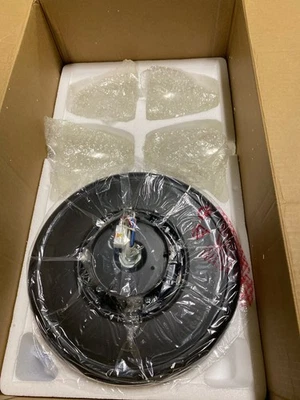 Ventilador de techo Kichler 330016SBKS Basics Pro 52”, negro satinado, silencioso, reversible azul Foto 1 de 3