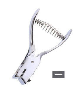 15x3mm Slot Hole Punch Pliers, Metal Hand-held, PVC Cards, Badge, Photo ID - Picture 1 of 6