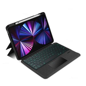 Toucpad Keyboard With Case Cover For iPad 6/7/8/9/10th Gen Air 3 4 5 6 Pro 11 - Afbeelding 1 van 16