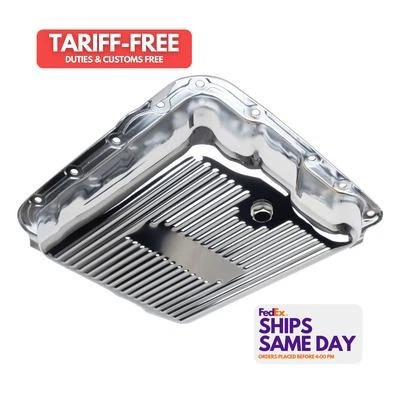 Trans-Dapt 9740, One Chrome Steel 700R4 Transmission Pan Performance Racing Part - Image 1 of 4