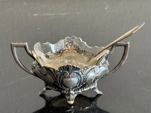 Antik 30 Gramm Österreichische Judaica Silber Besamim Halter Gewürz mit Löffel - Bild 1 von 12