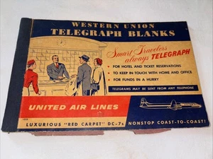 ANTIKE WESTERN UNION UNITED AIR LINES TELEGRAPHENROHLINGE - Bild 1 von 5