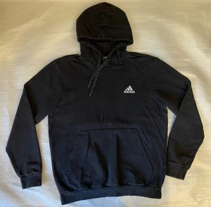 Adidas Pullover Hoodie Black Size L Sweatshirt Casual Top Long Sleeve - Picture 1 of 10