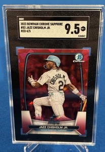 2023 Bowman Chrome Sapphire Jazz Chisolm Jr #53 4/5 - Picture 1 of 2