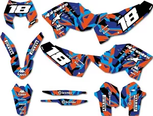Graphics kit for KTM EXC 2008 - 2011 models MIAMI Style sticker kit Australia - Picture 1 of 8