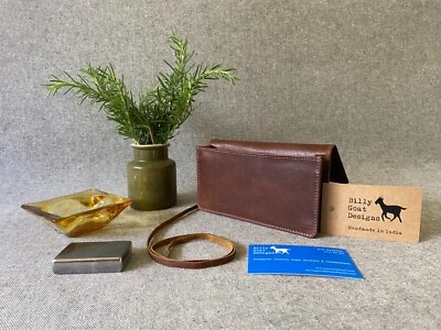 Bolsa de tabaco de cuero T50Z hecha a mano cuero de cabra 50 gm para fumar Foto 1 de 4