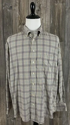 Camisa a Cuadros Burberry Vintage Para Hombre XL Manga Larga Hecha en EE. UU. Foto 1 de 4
