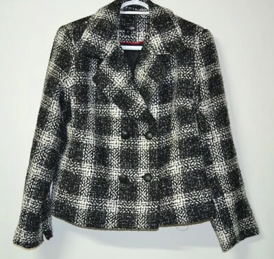 NUEVO CON ETIQUETAS East 5th Negro Blanco Cuadros Informal Carrera Chaqueta Blazer Traje Abrigo Talla Mediana Foto 1 de 4