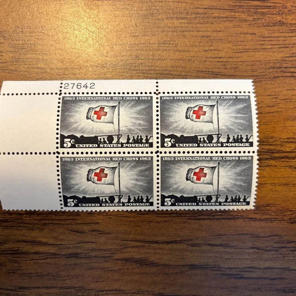 1963 5c American Red Cross Mint Stamp Plate Block #1239 - Image 1 of 1