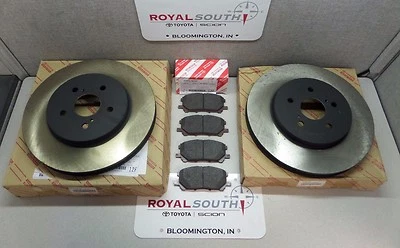 Juego de pastillas de freno y rotores delanteros originales OEM Toyota Highlander HV 2006-2007 Foto 1 de 4